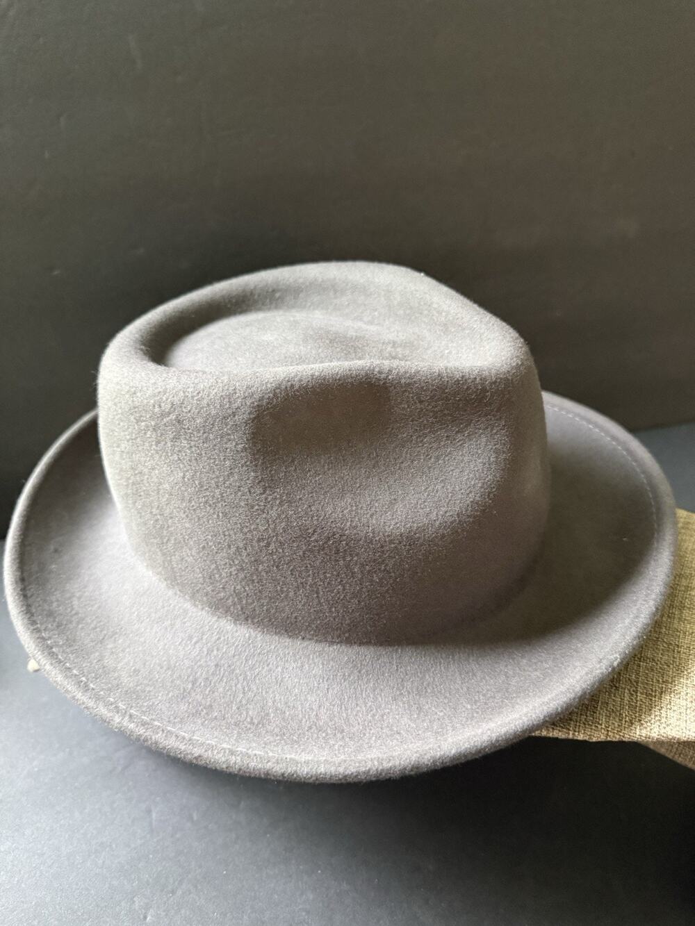 Hats In The Belfry Gray Fedora Hat Large 100% Wool Classic Hat XXL New Classic